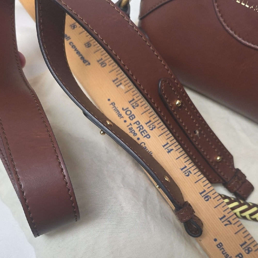Stella McCartney Brown Braided-Handle Mini Dome Bag - Picture 11 of 14